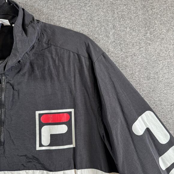 FILA Urban Outfitters Anorak Jacket Mens Large Pullover Windbreaker Classic - Picture 10 of 16